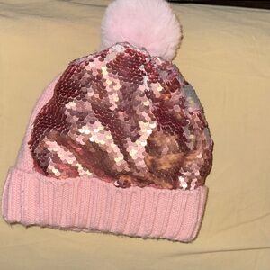 Wonder Nation Pink Sequin Kids Beanie